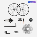SET: Powershift Hub ETS cassette 142mm with Wheels